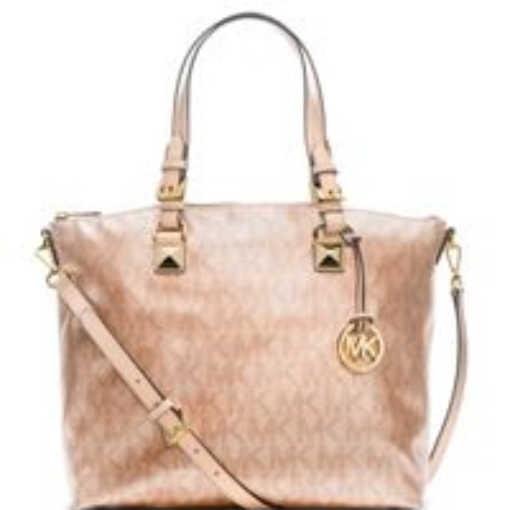Michael Kors Jet Set Pink/Rose Gold Large Tote